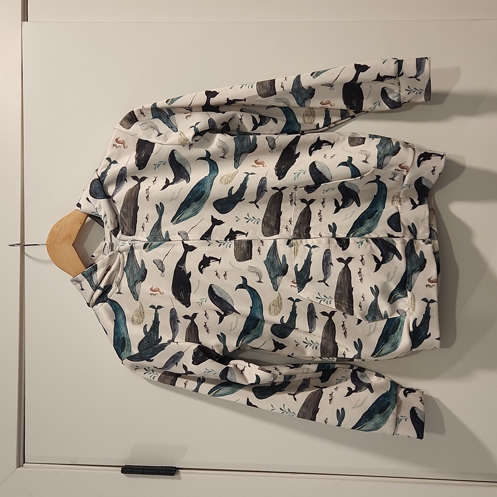Kids Whale and Oceanlife Zip Up Hoodie